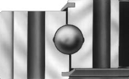 Three types of four point contact ball slewing bearing ثلاثة أنواع من أربع نقاط الاتصال الكرة الدوران واضعة