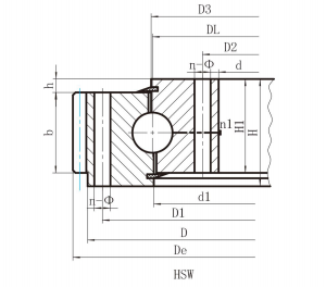 single row ball slewing bearing (HS series) external gear ~!phoenix_var5!~