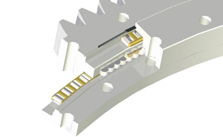 الدوران حلقة تحمل مع العتاد الخارجي