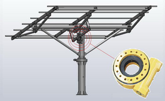 SE سلسلة دودة العتاد محرك الدوران لنظام تعقب الطاقة الشمسية